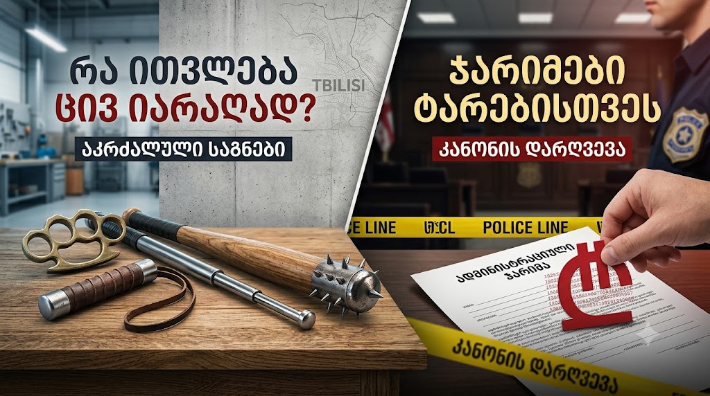 რა ითვლება ცივ იარაღად და რა ჯარიმებია მისი ტარებისთვის?